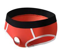 Generisch Boxer sexy pour homme - Sous-vêtement coupe Pothole Cutton, Orange, M