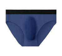 Generisch Boxers Homme MaleUnderwear Soie Glace Sans Trace Respirant Ultra Mince Pantalon Triangle Été Frais Doux Confortable Sous-vêtements sans Trace, bleu, L