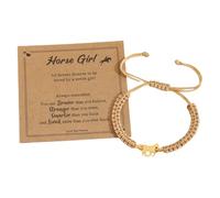 Generisch Bracelet brésilien fait à la main - Bracelet réglable avec petit pendentif cheval - Accessoire élégant pour homme et femme, A, Nylon, Pas de gemme