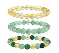Generisch Bracelet , cordon élastique | Bracelet en pierre naturelle pour la prospérité pour mère, petite amie, voyage, yoga, méditation