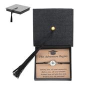 Generisch Bracelet de remise de diplôme pour personnes âgées - Bracelet inspirant, cadeau de fin d'année 2025 avec boîte et cartes de citation | Pour lui, lycée, collège, collège, cadeaux de fête