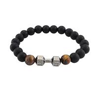 Generisch Bracelet discret pour femme haltère polyvalent perles bracelet bijoux femmes 585 massif, taille unique, Emperor Stone, Pas de gemme