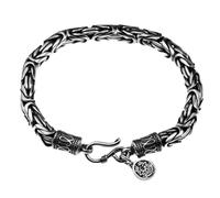 Generisch Bracelet dragon asiatique et crochet en argent sterling 925 pour femmes, hommes, adolescents, fait à la main, bracelet Thaïlande à paillettes pour femme, taille unique, Métal, Pas de gemme