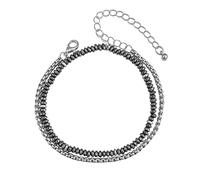 Generisch Bracelet élastique noir avec personnalité masculine ou féminine. Bracelet fin d'étudiant relié à la main, taille unique, Fer noir, Pas de gemme