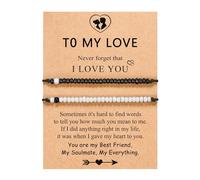 Generisch Bracelet élastique pour femme Pinky Promise - Bracelet assorti pour couples, âmes sœurs, hommes, relation à distance, cadeaux pour femmes, hommes, lui, elle, jolie montre cadeau pour couple