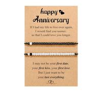 Generisch Bracelet élastique pour femme Pinky Promise - Bracelet assorti pour couples, âmes sœurs, hommes, relation à distance, cadeaux pour femmes, hommes, lui, elle, jolie montre cadeau pour couple