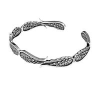 Generisch Bracelet en argent sterling de style vintage avec ange - Bracelet réglable pour la Saint-Valentin, taille unique, Acier allié, Pas de gemme