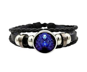 Generisch Bracelet en corde tressée avec constellation, signe du zodiaque, fantôme, constellation, bracelet unisexe en cuir pour adulte, Siehe Beschreibung, Voir description, Voir description