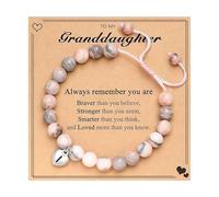 Generisch Bracelet en cuir bleu pour femme avec pendentif en forme de lettre est un cadeau d'anniversaire parfait pour le premier jour d'école. Bracelet prière, taille unique, Plastique, Pas de gemme