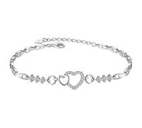 Generisch Bracelet en cuir pour hommes avec gravure femmes et adolescentes et bracelets en forme de cœur plaqué rhodium pour leurs bracelets de souhaits, taille unique, Cuivre, Pas de gemme