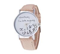 Generisch Bracelet enroulé pour femme « I Am Late Anyway » en plastique, Or rose, taille unique