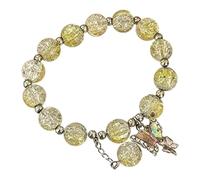Generisch Bracelet gravé Bracelets à perles pour femmes Bracelet Perles en verre Bracelet à breloques papillon Bracelet Perles Papillon Bracelet pour femmes Aide au bracelet, Einheitsgröße, Verre, Pas