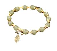 Generisch Bracelet Jade Or Bracelet Naturel Double Couche Réglable Classique pour Femmes Bracelet Bracelets, taille unique, Alliage de zinc, No Gemstone