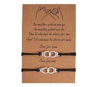 Generisch Bracelet Perles Naturelle Mamie Message Bijoux Fait à la main Sœurs Bracelets d'appariement Classique Bracelet Homme Bracelet Maman Avec Bijoux (silver, One Size)
