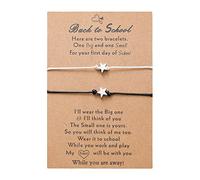 Generisch Bracelet Perles Naturelle Mamie Message Bijoux Plus Carte Retour À L'école Cadeaux Bracelet Ensemble Pour 2 Jour D'école Bracelet Maman Et Moi Bracelets Pour 8 Cadeau Bijoux (C, One Size)