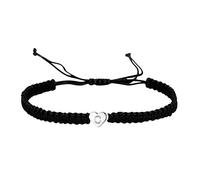 Generisch Bracelet personnalisé avec 26 initiales en cuivre cœur lettre tissée délicate pour hommes femmes filles bracelets pour, taille unique, Cuivre, Pas de gemme