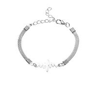 Generisch Bracelet planète en forme de 8 - Couleur argentée - Chaîne à maillons en verre - Cadeau pour femmes et filles - Bracelet diamant - Adolescentes et filles, taille unique, Cuivre, Pas de gemme