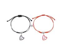 Generisch Bracelet Poignet De Homme Anneaux Men Matching Bracelets For Couples Matching Heart Bracelets For Friend Argent Valentin Plusieurs Couleurs Bracelet (B, One Size)