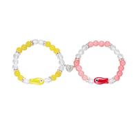 Generisch Bracelet Pour Couleurs Perles Bijoux Bracelet Bracelets Cute Kawaii Bracelet Bracelets Friend Matching Bracelet Couples Jewelry For Women Men Petite Phrases Mm De Bijoux (C, One Size)
