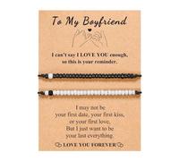 Generisch Bracelet pour couples, âmes sœurs, hommes, relation à distance, cadeaux pour femmes, hommes, lui, elle, joli cadeau de couple, montre-bracelet en silicone pour homme, taille unique