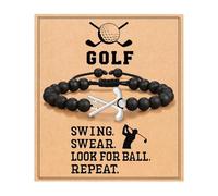 Generisch Bracelet pour homme avec perles - Bracelet de sport de style hockey | Bijoux de motivation avec pendentif, bracelet élégant pour, accessoire de mode, idée cadeau, faveurs, chaussette de Noël