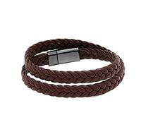 Generisch Bracelet pour montres hommes ou hommes avec fermeture magnétique en cuir pour homme avec maillon supplémentaire Bracelets de bricolage perles, taille unique, Acier allié, Pas de gemme