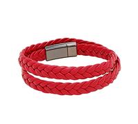 Generisch Bracelet pour montres hommes ou hommes avec fermeture magnétique en cuir pour homme avec maillon supplémentaire Bracelets de bricolage perles, taille unique, Acier allié, Pas de gemme