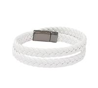 Generisch Bracelet pour montres hommes ou hommes avec fermeture magnétique en cuir pour homme avec maillon supplémentaire Bracelets de bricolage perles, taille unique, Acier allié, Pas de gemme