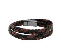 Generisch Bracelet pour montres pour hommes ou hommes avec fermeture magnétique en cuir pour homme avec maillon supplémentaire Bracelets de bricolage perles, taille unique, Acier allié, Pas de gemme