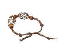 Generisch Bracelet Support en pierre de cristal, support de pierre vide - Support de bracelet de pendentif-cage de rechange, maintien en réseau de cristal de quartz-pierre - Accessoires de fabrication