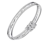 Generisch Bracelets Argenté Couple Bracelet 4 Anneaux Vietnamese Gold Bangle For Couleurs Inoxydable Précieuses Mamie Naturelle Anneaux (A, One Size)