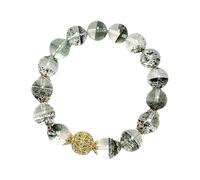 Generisch Bracelets En Petite Avec Bijoux design d'été et prospère, perles de transfert de carrière, bracelet perlé à la main Couleurs Naturelle 4 Message Anneaux (Green, One Size)