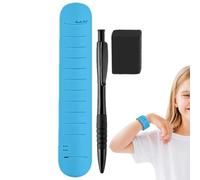 Generisch Bracelets mémo Slap - Bracelet de poignet - Bloc-notes avec stylo et gomme - Bracelet étanche en silicone pour le rappel de travail, le fitness, l'organisation quotidienne, la liste de