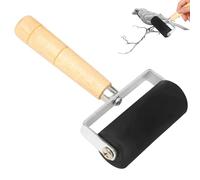 Generisch Brayer Roller - Grand rouleau en caoutchouc - Avec manche en bois - Outil de bricolage professionnel de tampon d'art - 3 tailles - Applicateur d'encre