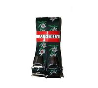 Generisch Bretelles d'Autriche - Vienne - Design EDELWEISS - 35 mm de Large en Forme de H Avec 4 Clips Extra Forts UNI / Noir P-011, Vert, Longueur 110 cm