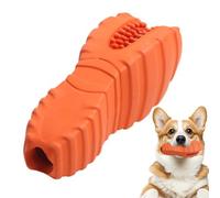 Generisch Brosse à dents pour chien - Distributeur de friandises interactif - Jouet couineur en caoutchouc - Jouet à mâcher agressif - Jouet à mâcher pour chien de taille moyenne et grande avec