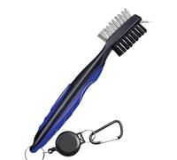 Generisch Brosse de Golf et Groove Cleaner, Pinceau de Nettoyage de Club de Golf, Nettoyeur de Balle de Golf Portable Double Face - Accessoire de Club léger pour Hommes et Femmes Caddy Utilisation en