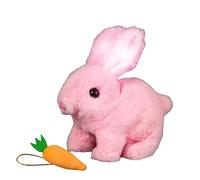 Generisch Bunny Toys - Figurines en peluche interactives en forme de lapin rebondissant, jouet réaliste pour , jouet robot rebondissant, nez qui secoue les oreilles