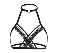 Generisch Bustier à bretelles pour homme et femme - Soutien-gorge de séduction élastique - Lingerie de rêve, Noir , L