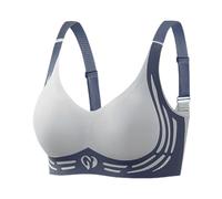 Generisch Bustier d'allaitement confortable et transparent pour femme, sans fil, dos nu, sans éponge, avec bretelles convertibles, tableau des tailles, bleu, XXL