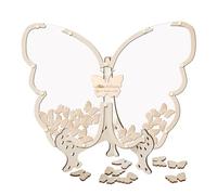 Generisch Butterfly Guest Book - Signature Livre d'or pour cérémonie de mariage | Tableau d'inscription des invités pour remise de diplôme, anniversaire, fête de fiançailles, décoration de mariage