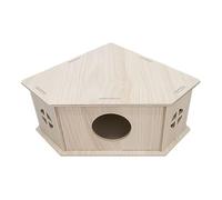 Generisch Cabane pour hamster - Maison de luxe pour hamster - Aire de jeux en bois - Petit habitat - Approvisionnement naturel durable pour les ruines et les animaux de compagnie