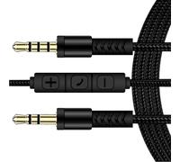 Generisch Câble audio auxiliaire de 3,5 mm avec plusieurs commandes de | Fil de cuivre revêtu avec construction en nylon tressé pour haut-parleurs et écouteurs de voiture