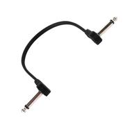 Generisch Câble patch pour guitare - 15 cm - Plat - Câble d'instrument bas - Pour guitare - Câble à effet angle de 6,35 mm - Pour amplificateur, pédale, scène, cours de musique, école, exercice