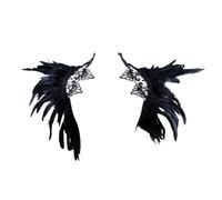 Generisch Cache-col gothique pour un style élégant - Écharpe en dentelle - Costume de bal masqué - Pour galas du soir et événements à thème d'Halloween, Noir , taille unique