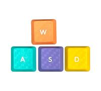 Generisch Cache de touches WASD uniquement, flèches, capuchons de touches rétroéclairés, 4 touches, texture antidérapante pour G813, G913, G913TKL, interrupteurs tactiles, touches WASD Flèches