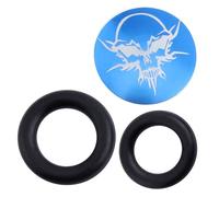 Generisch Cache-vis pour manivelle de vélo - Capuchon Anti-poussière en d'aluminium pour Bras de manivelle - Capuchons de Toit Anti-poussière avec Anneau en Caoutchouc pour manivelle Creuse de