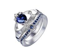 Generisch Cadeau blanc - Bague de fiançailles de luxe - Fabriquée à la main - Bague réglable, 9, Métal, Aucune pierre précieuse