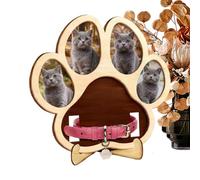 Generisch Cadre commémoratif d'animaux, cadre en bois en forme de patte - Support souvenir pour chiens - Pour la perte de deuil des chiens de petite, moyenne et grande race pour la maison ou la
