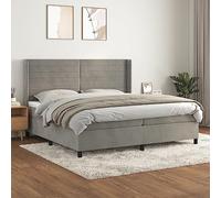 Generisch Cadre de lit, futon, lit simple, cadre de lit - Parfait pour n'importe quelle chambre à coucher, chambre d'amis, bureau à domicile ou auberge de jeunesse, gris clair, 200 x 200 cm